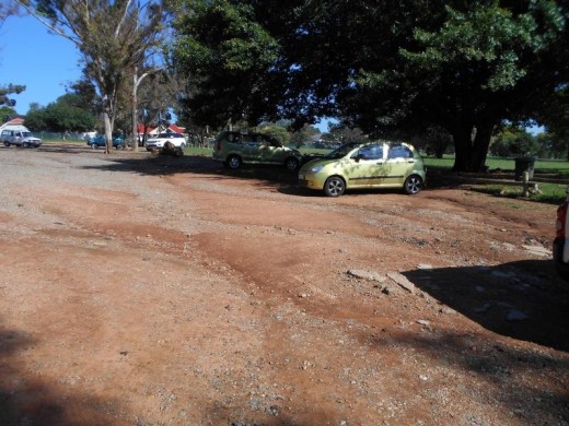 The Delta Park parking lot had no paving until recently.